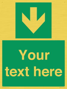 Safe condition Custom arrow down sign